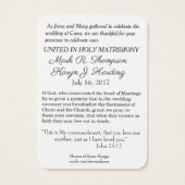 Katholische Gastgeschenke Hochzeiten Heilige Karte (Rückseite)