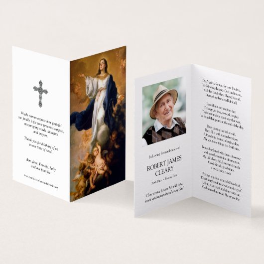 Katholische Gebetskarte | Annahme 1 (Innenseite und Außenseite)