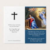 Katholische Gebetskarte | Annoncierung (Außenseite Aufgefaltet)