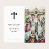 Katholische Gebetskarte | Crucifixe of Jesus 3 Visitenkarten (Außenseite Aufgefaltet)