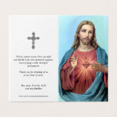 Katholische Gebetskarte | Das liebste Herz (Außenseite Aufgefaltet)