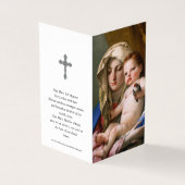 Katholische Gebetskarte | Goldfinch-Madonna (Vorderseite)