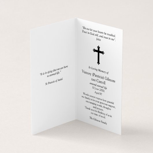 Katholische Gebetskarte | Göttliche Barmherzigkeit Visitenkarten (Innenseite)