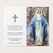 Katholische Gebetskarte | Hail Mary (Außenseite Aufgefaltet)