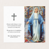 Katholische Gebetskarte | Hail Mary Visitenkarten (Außenseite Aufgefaltet)