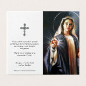 Katholische Gebetskarte | Heiliges Herz (Außenseite Aufgefaltet)