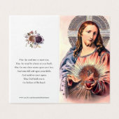 Katholische Gebetskarte | Heiliges Herz Jesus 2 (Außenseite Aufgefaltet)