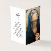 Katholische Gebetskarte | Himmlische Mutter Visitenkarten (Vorderseite)