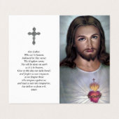 Katholische Gebetskarte | Hingabe Heiliges Herz Visitenkarten (Außenseite Aufgefaltet)