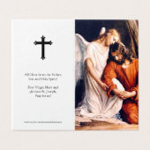 Katholische Gebetskarte | In der Wüste getröstet (Außenseite Aufgefaltet)