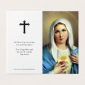 Katholische Gebetskarte | Italienische Mary (Außenseite Aufgefaltet)