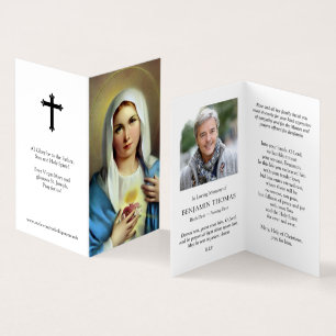 Katholische Gebetskarte Italienische Mary Visitenkarten