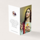 Katholische Gebetskarte | Jesus das heilige Herz (Vorderseite)