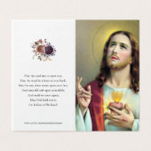 Katholische Gebetskarte | Jesus das heilige Herz (Außenseite Aufgefaltet)