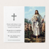 Katholische Gebetskarte | Jesus Good Shepherd 6 (Außenseite Aufgefaltet)