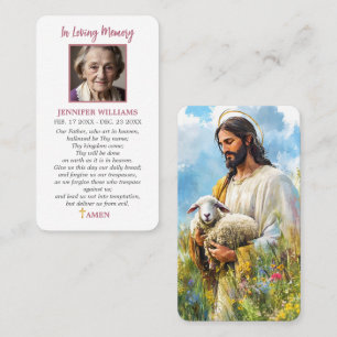 Katholische Gebetskarte Jesus Guter Hirte  Visitenkarte