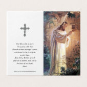 Katholische Gebetskarte | Jesus klopfen 1 (Außenseite Aufgefaltet)