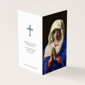 Katholische Gebetskarte | Jungfrau im Gebet (Vorderseite)