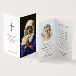 Katholische Gebetskarte | Jungfrau im Gebet