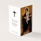 Katholische Gebetskarte | Jungfrau und Kind (Vorderseite)