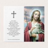 Katholische Gebetskarte | Lamm Gottes (Außenseite Aufgefaltet)