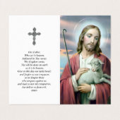 Katholische Gebetskarte | Lamm Gottes Visitenkarten (Außenseite Aufgefaltet)