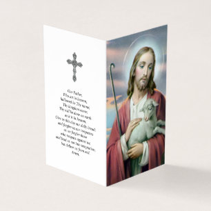 Katholische Gebetskarte   Lamm Gottes Visitenkarten