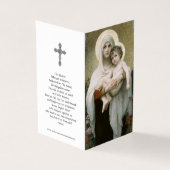 Katholische Gebetskarte | Madonna mit Rose (Vorderseite)
