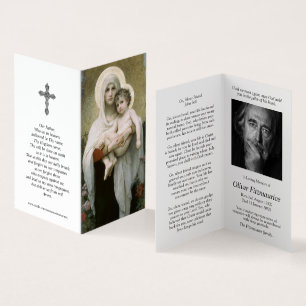 Katholische Gebetskarte   Madonna mit Rose