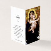 Katholische Gebetskarte | Madonna von Lilies (Vorderseite)