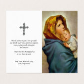 Katholische Gebetskarte | Madonnina Visitenkarten (Außenseite Aufgefaltet)
