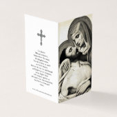 Katholische Gebetskarte | Mary Cradles Jesus (Vorderseite)