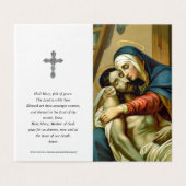 Katholische Gebetskarte | Mary Cradles Jesus 1 (Außenseite Aufgefaltet)