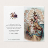 Katholische Gebetskarte | Mary weint nicht (Außenseite Aufgefaltet)