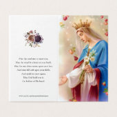 Katholische Gebetskarte | Rosaries (Außenseite Aufgefaltet)