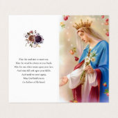 Katholische Gebetskarte | Rosaries Visitenkarten (Außenseite Aufgefaltet)