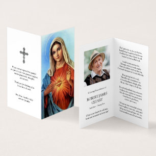 Katholische Gebetskarte Sacred Heart Mary Visitenkarten