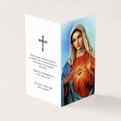 Katholische Gebetskarte | Sacred Heart Mary Visitenkarten (Vorderseite)