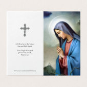 Katholische Gebetskarte | Sorten (Außenseite Aufgefaltet)