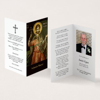 Katholische Gebetskarte | St Justin Martyr