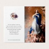 Katholische Gebetskarte | Unbefleckte Empfängnis (Außenseite Aufgefaltet)