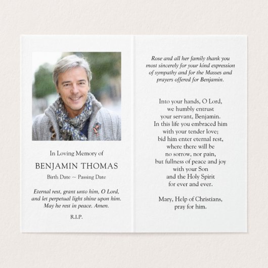 Katholische Gebetskarte | Unsere Lady Lourdes 1 (Innenseite Aufgefaltet)