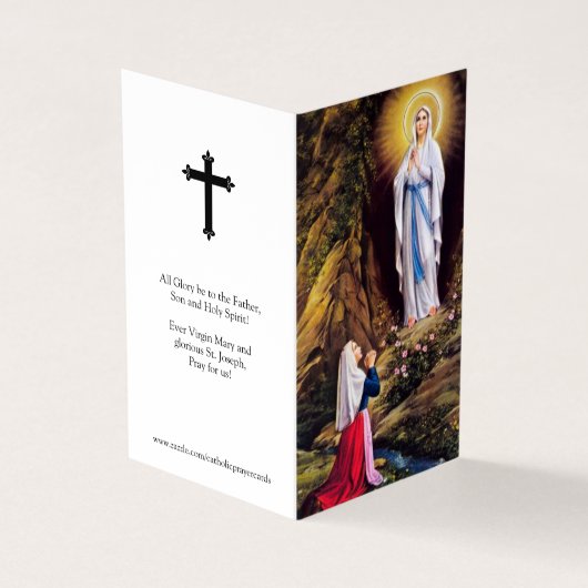 Katholische Gebetskarte | Unsere Lady Lourdes 1 Visitenkarten (Vorderseite)
