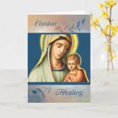 Katholische Gefühle besser mit Mary Holding Baby J Karte (Gelbe Blume)