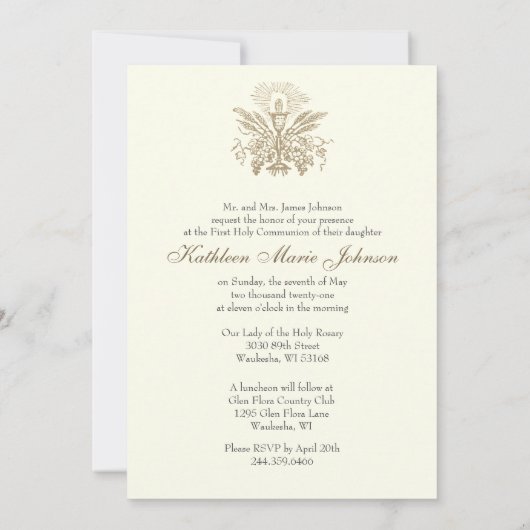 Katholische Gemeinschaft Jesus Junge oder Mädchen Einladung (Rückseite)