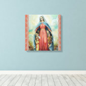 Katholische gesegnete Jungfrau Maria mit Kindern Leinwanddruck (Insitu (Holzboden))