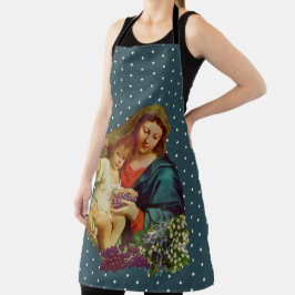 Katholische gesegnete Jungfrau Mary Baby Jesus Flo Schürze