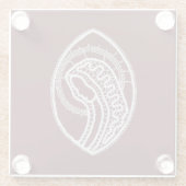 Katholische gesegnete Jungfrau Mary, Spitze Glasuntersetzer (Rückseite)