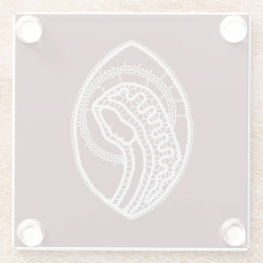 Katholische gesegnete Jungfrau Mary, Spitze Glasuntersetzer (Rückseite)