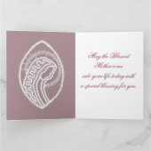 Katholische gesegnete Jungfrau Mary, Spitze Karte (Innenseite)